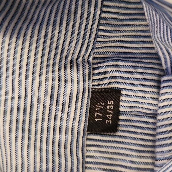 3/$20 John Bartlett Statements Blue Striped Button-Up Shirt - Picture 6 of 8
